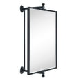 thumbnail image 2 of TEHOME Black Beveled Rectangle Pivot-N-View Bathroom Vanity Mirror 14x22", 2 of 6