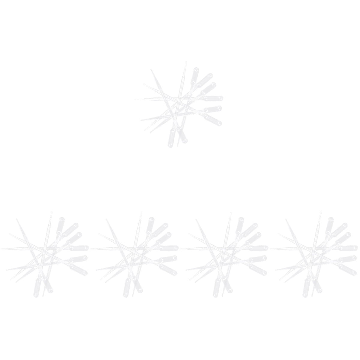 5 Count Pipettes for Laboratory Liquid Dropper Refillable White