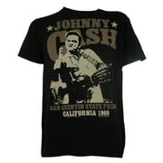 Johnny Cash Mens Outlaw Finger Prison T-Shirt L