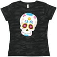 thumbnail image 3 of Inktastic Sugar Skull Blue Women's T-Shirt, 3 of 5