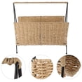thumbnail image 4 of 1Pcs Small Woven Basket with Handle Iron Paper Rope for Home Office Books Snacks Magazines Toys, 4 of 8