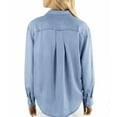 thumbnail image 2 of Jachs Girlfriend Womens' Long Sleeve Button-Up Blouse (Blue, 3X), 2 of 2