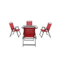 Mainstays Heritage Park Outdoor Patio 5 Piece Dining Set, 4 person seating, Black