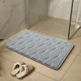 thumbnail image 6 of InsCrazy Bathroom Rugs Absorbent Bathroom Floor Mat with Slow Cotton Solid Color Bottom Toilet Floor Mat with Fleece Water Absorbing and Slip Pad Bath Decor 17" x 24", 6 of 7