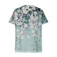 thumbnail image 6 of YOIAVAIOY Women's V Neck Short Sleeve T Shirts Lightweight Floral Printed Blouses Summer Casual Loose Dressy Outfits Multicolor L, 6 of 7
