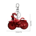 thumbnail image 3 of Cowhide Leather Motorcycle Keychain for Bike Owners, Personalized Metal Key Chain for Men, Miniature Harley Gift for Riders, Cute Hanging Decor, 3 of 6