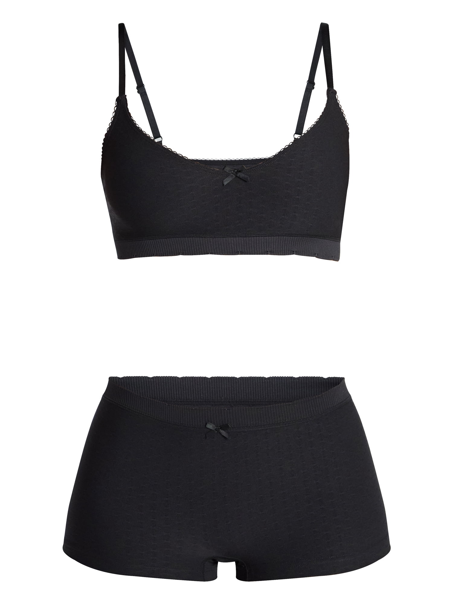 No Boundaries Seamless Triangle Bralette & Boyshort Set, 2-Piece, Women's XS-XXXL