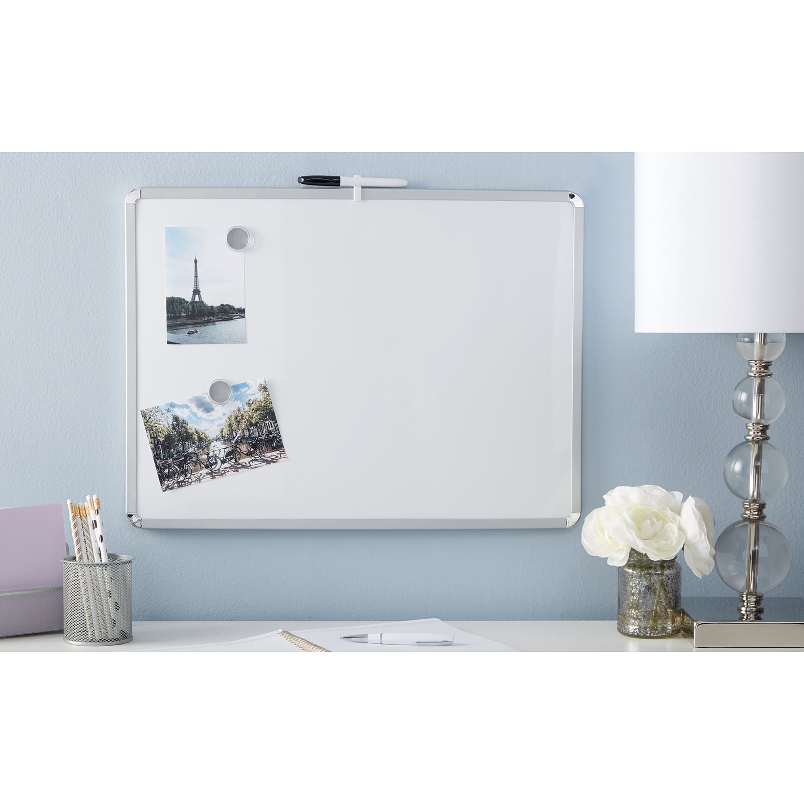 17" x 23" Metal Framed Magnetic Dry Erase Board by B2C
