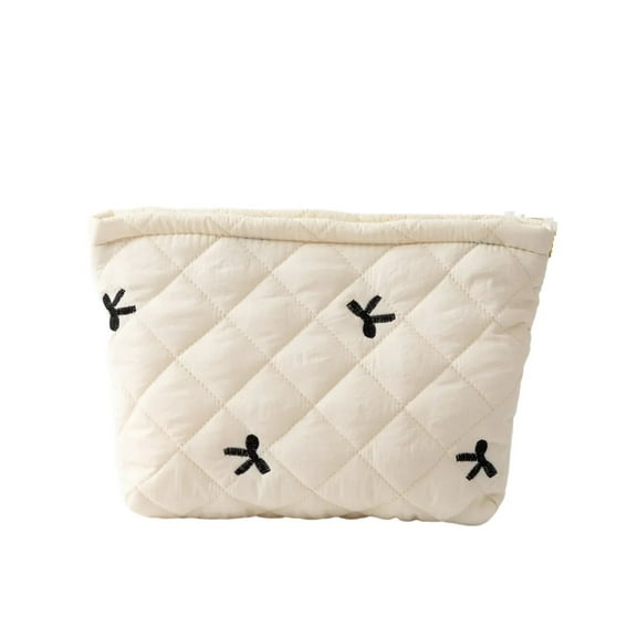 Cute Bow Makeup Bag For Women's Cosmetic Organizer Storage Portable Girls Handbag