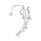 thumbnail image 1 of CAIROYAR Pendiente tipo brazalete con forma de mariposa, de plata, con circonitas y clip, sin perforación, 1 of 7