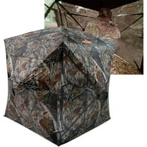 THUNDERBAY See Through Hunting Blind 270/360 Degree with Carrying Bag & Ground Stakes, 2-3 Person Pop Up Ground Blinds, Portable Durable Hunting Tent for Deer & Turkey Hunting