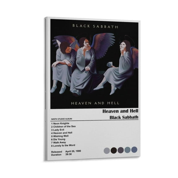 Black Sabbath Heaven And Hell Canvas Poster Wall Art Decor Print Picture Paintings for Living Room Bedroom Decoration