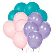 Pink, Purple & Turquoise Balloon Bouquet 73 Pieces