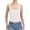 White, variant on Women'S Square Neck Tank Top Sleeveless Double Lined Basic Tops Red L