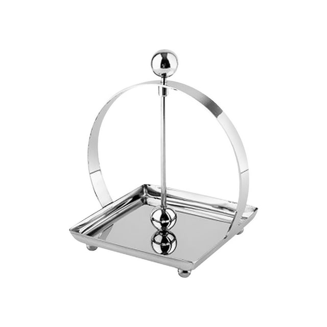 jifeng Napkin Holder Tissue Dispenser Storage Rack Stainless Steel Organization Letters Argent 13x13x19cm