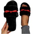 thumbnail image 4 of Wowcloth Woman's Casual Slippers, Fashionable Slip-On with Bowknot Design, Plush-Lined Comfortable Indoor Shoes for Home and Daily Wear, 4 of 9