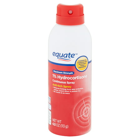 Equate Maximum Strength Anti-Itch Continuous Spray, 4.0 (Best Anti Itch Remedy For Bug Bites)