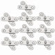 thumbnail image 1 of 10 Pack 360° Rotating Door Hinges - Stainless Steel Hidden Furniture Hinges Silver Finish, 1 of 3