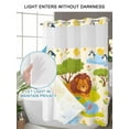 thumbnail image 4 of No Hook Cloth Fabric Shower Curtain with Snap in Liner, Cute Lion Waterproof Shower Curtains Set with See Through Top Window, Funny Animal Cartoon Modern Bath Curtains Shower 36"x72", 4 of 6