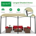 thumbnail image 5 of AECOJOY 13'x10' Outdoor Wall Mounted Gazebo, Outdoor Pergola-Beige, 5 of 6