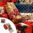 thumbnail image 3 of HBBKVI 2.5" Christmas Burlap Ribbon, Gnomes Santa Reindeer Pattern Ribbon, Gift Wrapping Ribbons, 6.6 feet, 3 of 3