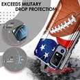thumbnail image 3 of DALUX Combat Slim Hybrid Phone Case Cover Compatible with TCL 40 XE 5G / 40 X / NXTPAPER 5G (2023) - Football US Flag, 3 of 3