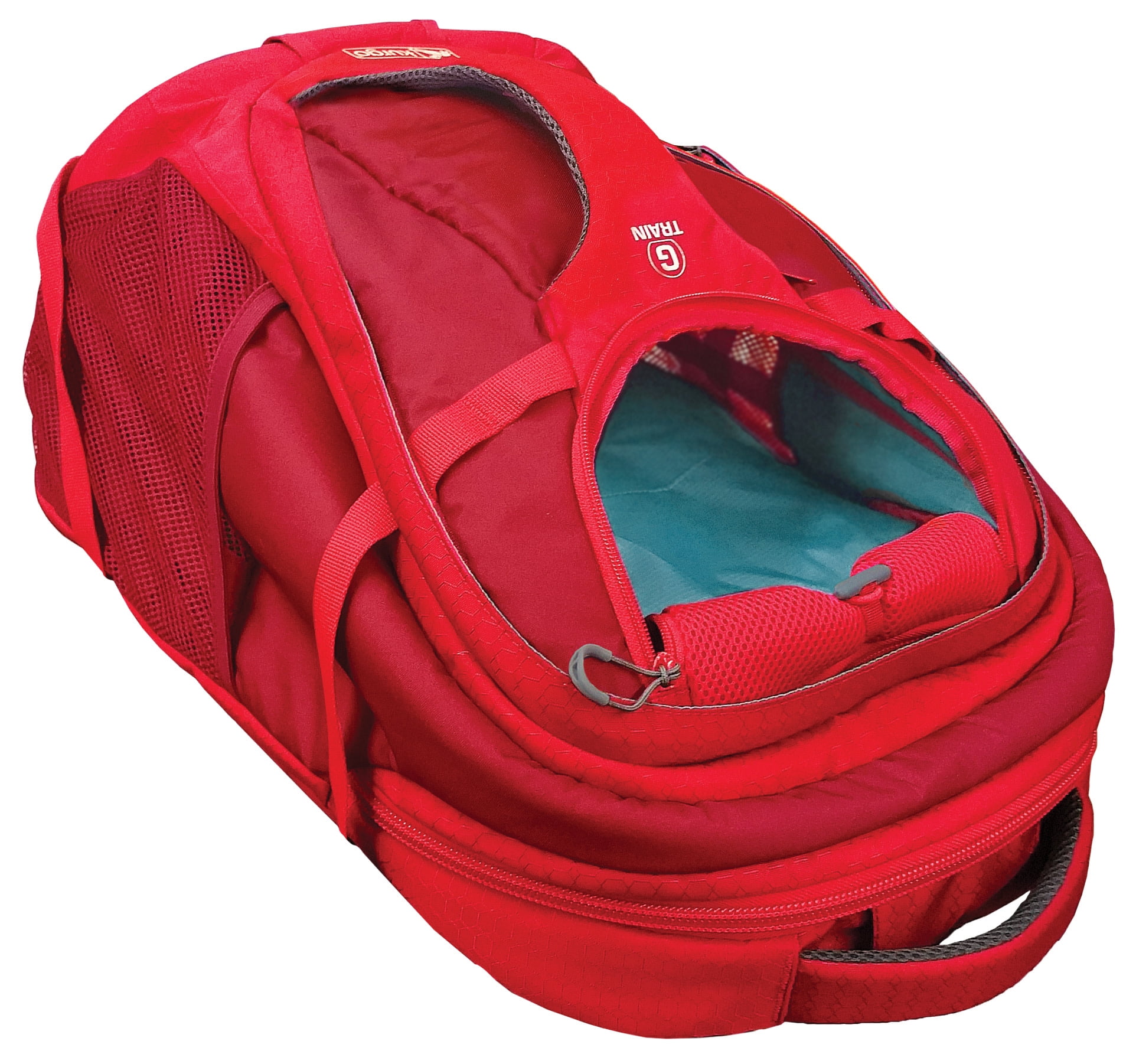 Kurgo G-Train - Dog Carrier Backpack for Small Pets - Cat & Dog Backpack for Hiking, Camping or Travel - Chest Straps & Hip Belt - Reflective - Two Water Bottle Sleeves - Waterproof Bottom (Ink Blue)