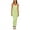 Green, variant on Musuos Women's Bodycon Long Dress Sleeveless Square Neck Contrast Color Tank Dress Summer Beachwear