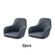thumbnail image 4 of Decoración de oficina Inteprter de poliéster 2 uds con fundas de silla elásticas azul marino para sillas de escritorio de ordenador amplia Decoración del hogar gris oscuro, 4 of 6