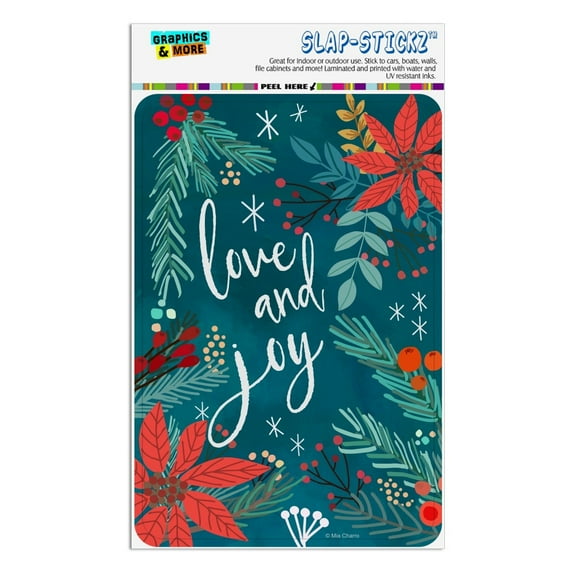 Love and Joy at Christmas Poinsettias Home Business Office Sign