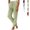 Green, variant on Clossjun Cotton Linen Pants for Women Loose Fit Daily Wear Summer Fall Sweatpants Casual Soft Lightweight Trousers L