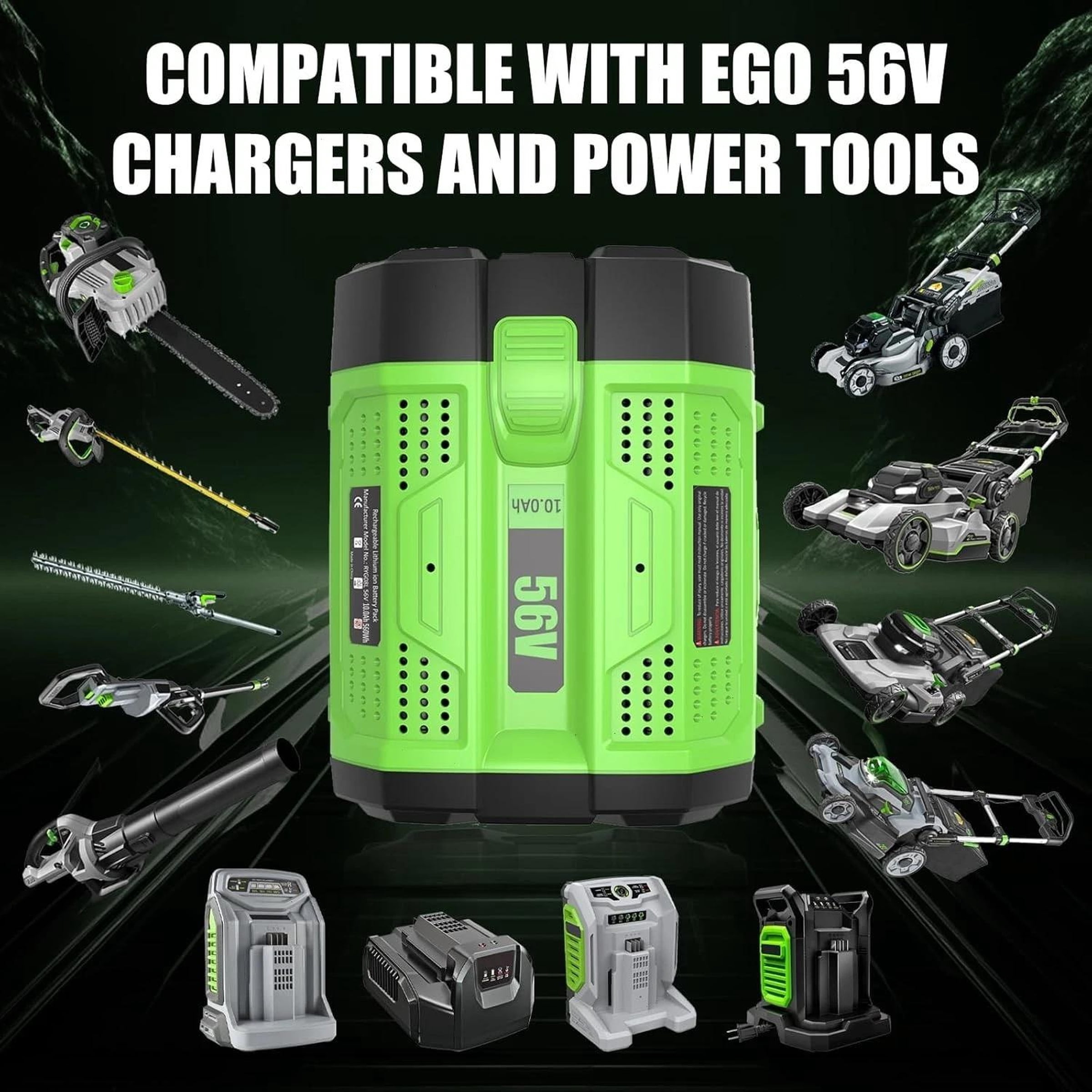 Upgraded 10 Ah Lithium-ion Battery For EGO 56V 56 Volt BA5600T BA4200 BA2800 New