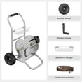 thumbnail image 3 of Giraffe Tools Stainless Steel Garden Water Hose Reel Cart with Wheels Heavy Duty, 3 of 9