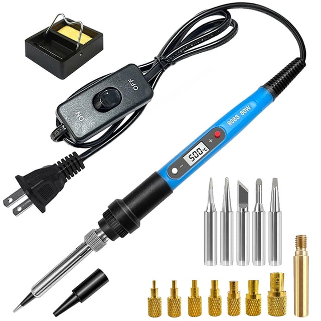 Soldador Lunamor 80W 110V LCD digital 180-500°C Azul