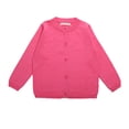thumbnail image 2 of TQWQT Girls Open Front Cardigan Size 7 Years Hot Pink School Uniforms Button Long Sleeve Basic Kids Sweater Fall Outwear Coat, 2 of 7