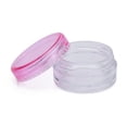thumbnail image 2 of 3G Plastic Empty Portable Facial Cream Jar Refillable Cosmetic Containers with Screw Lid Deep Pink 2.9x1.6cm Capacity: 3g, 2 of 6
