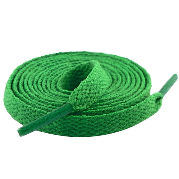 TUWAFE 40 Inch Flat Athletic Shoelace Replacement Alternative Shoe Laces Strings for Women Men Fashion Canvas Sports Shoes Boots Sneakers Skates, 1 Pair Green Shoe Laces