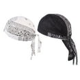 thumbnail image 1 of 2PCS Mens Cotton Turban Hat Chemo Loss Head Scarf Skull, 1 of 8