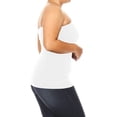 thumbnail image 2 of Women's Plus Size Slim Fit Cross Front Spaghetti Strap Active Solid Cami Tank Top, 2 of 4