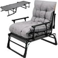 thumbnail image 2 of ABORON Living Room Chairs, 3 in 1 Folding Chair & Bed for Living Room/Bedroom/Office, Folding Lounge Chair Reclining Patio Chairs with Mattress for Indoor Outdoor, 2 of 10