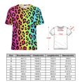 thumbnail image 2 of Animal Print Patterns Womens Tops Women's Fashion Casual Short Sleeve Flower Print Round Neck Pullover Top Blouse, 2 of 6