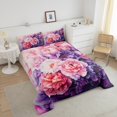 thumbnail image 4 of Erosebridal Romantic Flower Bedding Sets Queen with Comforter, Floral Print Duvet Insert, Spring Floral Decor, Reversible 3pcs, 4 of 8