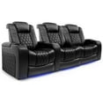 thumbnail image 1 of VALENCIA THEATER SEATING Tuscany Fauteuils de Cinéma Maison, Inclinaison Électrique, Soutien Lombaire Électrique, Appuie-Tête Électrique, Rangée de 3 Causeuse Droite, Noir, 1 of 2