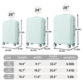 thumbnail image 2 of 3 pcs/set in ABS 360° Spinner Wheel Luggage, Carry on Suitcase, with Cup Holder & USB Port (Mint Green), 2 of 11