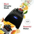 thumbnail image 4 of blendtec classic 575 blender - wildside+ jar (90oz) and fourside jar (75 oz) bundle - professional-grade power - self-cleaning - 4 pre-programmed cycles - 5-speeds - black, 4 of 6