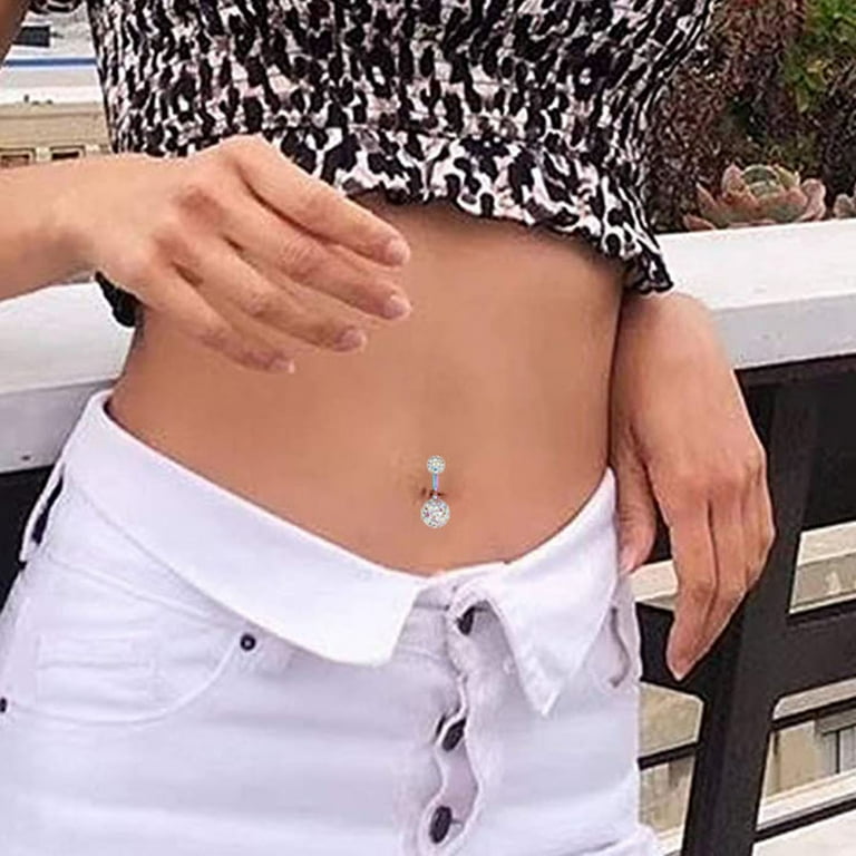 Sanwood 5Pcs 6Pcs Belly Button Ring Versatile Skin friendly
