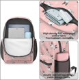 thumbnail image 4 of French Bulldog and Hearts Pink Pattern 17" School Backpacks for Teens,Waterproof Oxford Fabric,S-Shape Padded Straps for School,Travel,Hiking,Camping, 4 of 6