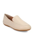thumbnail image 2 of FitFlop Allegro Crush-Back Leather Loafers for Women - Slip-on Style - Round-toe - Leather Upper Stone Beige 7 M (B), 2 of 8