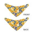 thumbnail image 6 of Goofa Vintage White Yellow Sunflower Pattern Pet Scarf Bandana - Adjustable and Comfortable,Dog Scarf Bib Kerchief Breedfor Dogs and Cats-Large, 6 of 8