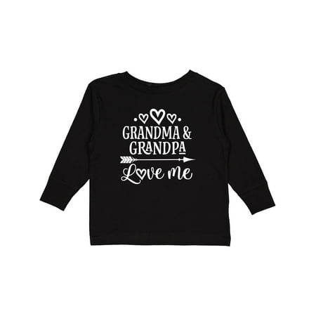 

Inktastic Grandma Grandpa Love Me Grandchild Gift Toddler Boy or Toddler Girl Long Sleeve T-Shirt